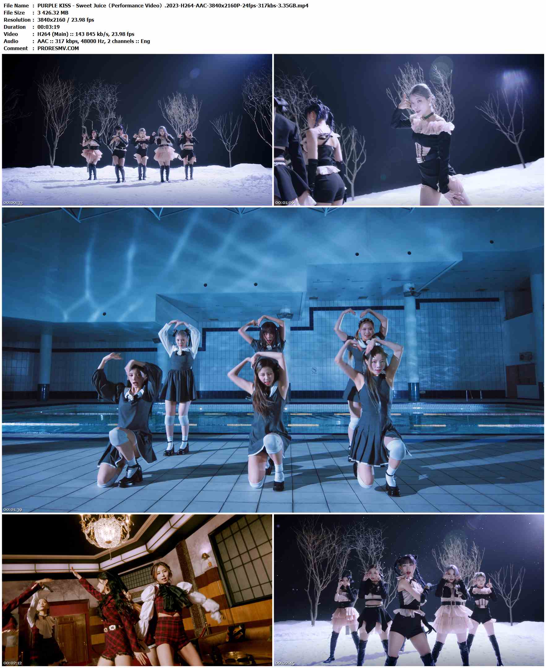 PURPLE KISS - Sweet Juice（Performance Video）.2023-H264-AAC-3840x2160P-24fps-317kbs-3.35GB官方MV_高清MV